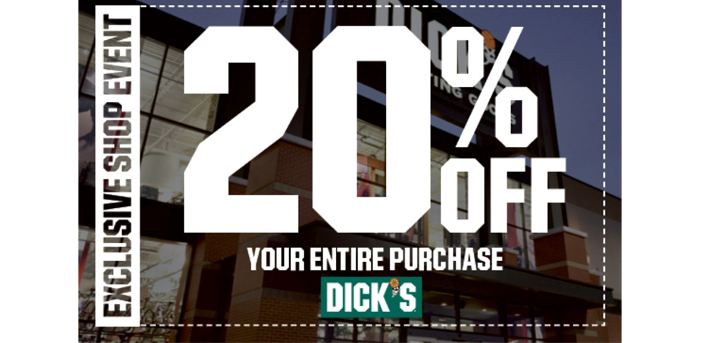 Dick's Shop Weekend - August 8th - 11th!